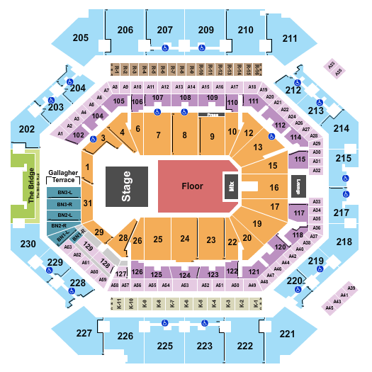 Barclays Center Olivia Rodrigo Seating Chart